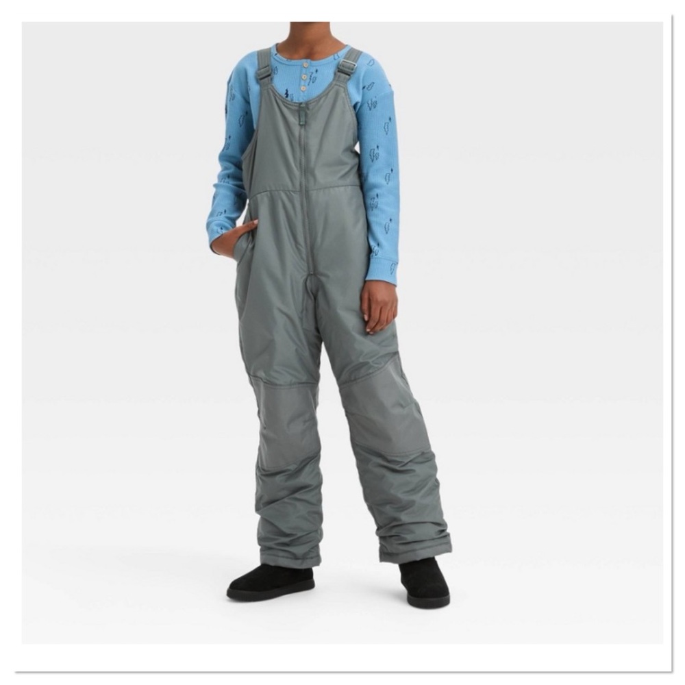 Kid’s Solid Snow Bib All In Motion Gray